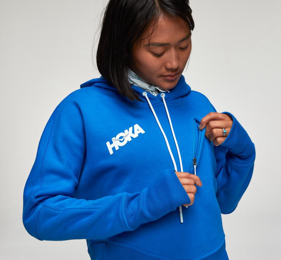 Sudadera Con Capucha Hoka One One Mujer Azules - Performance - CKFE26519